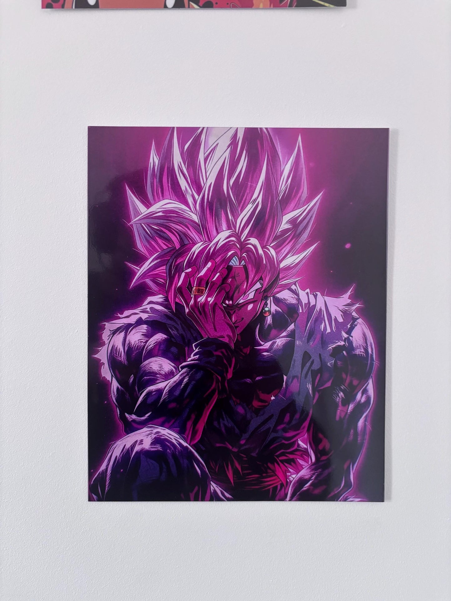 Poster Goku Black Rose – Poster Métal Anime Aluminium Haute Brillance | Art Super Saiyan Rose