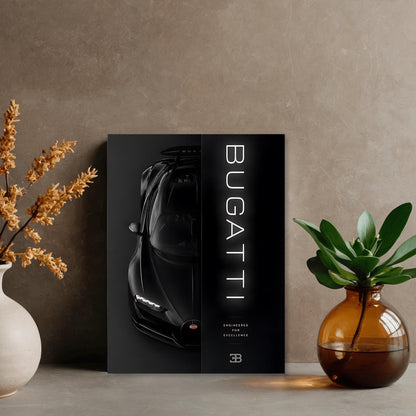 Poster Métal Bugatti Chiron – Art Mural Hypercar Luxe | Impression Aluminium Brillante Décoration Garage