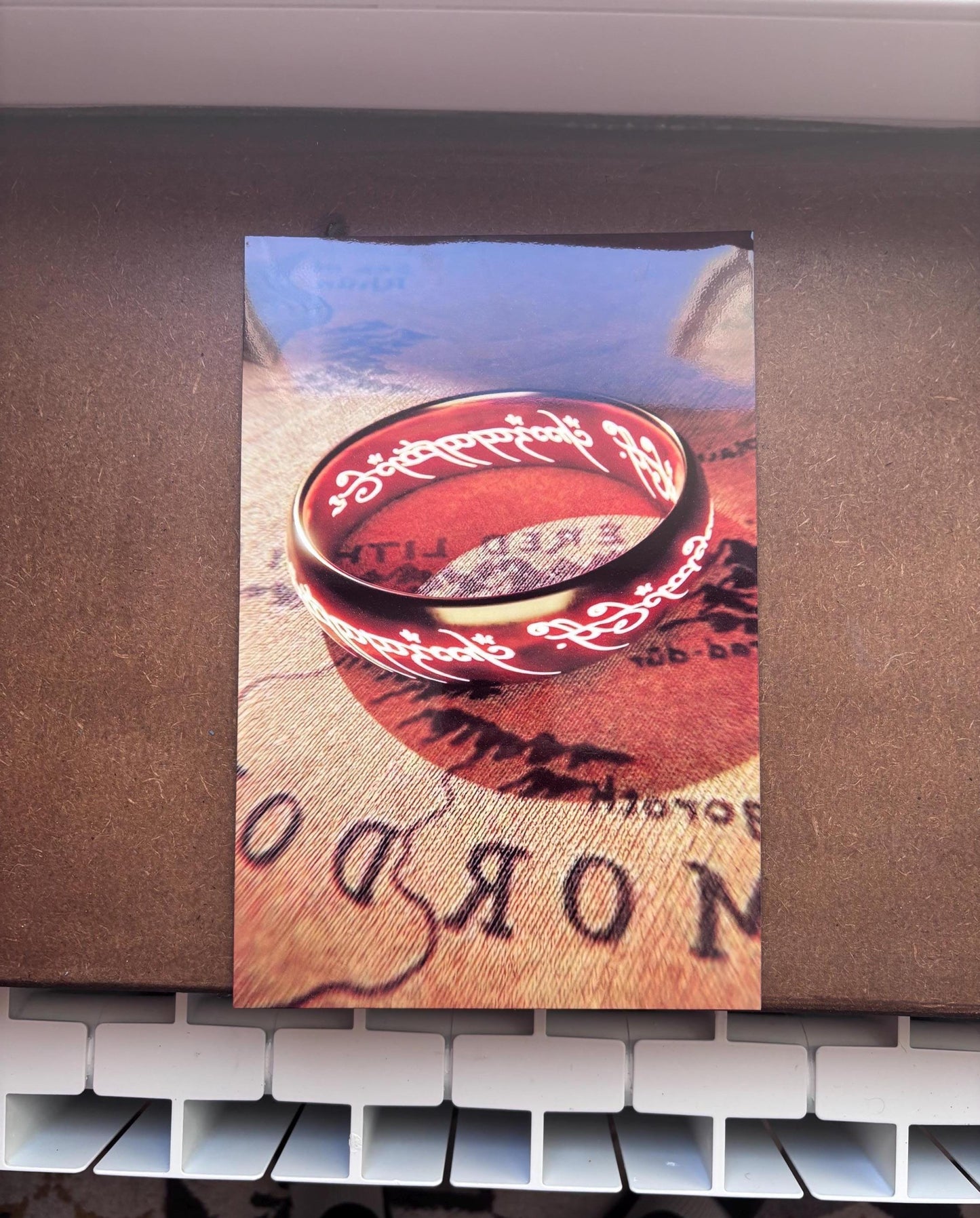 Poster Métal Carte LOTR – Art Mural Anneau de Soron | Impression Aluminium Brillante Avec Support Magnétique