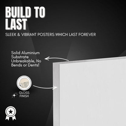 The image is a poster advertising a product called "Build to Last". It features a white background with text and a small image of a white piece of paper.