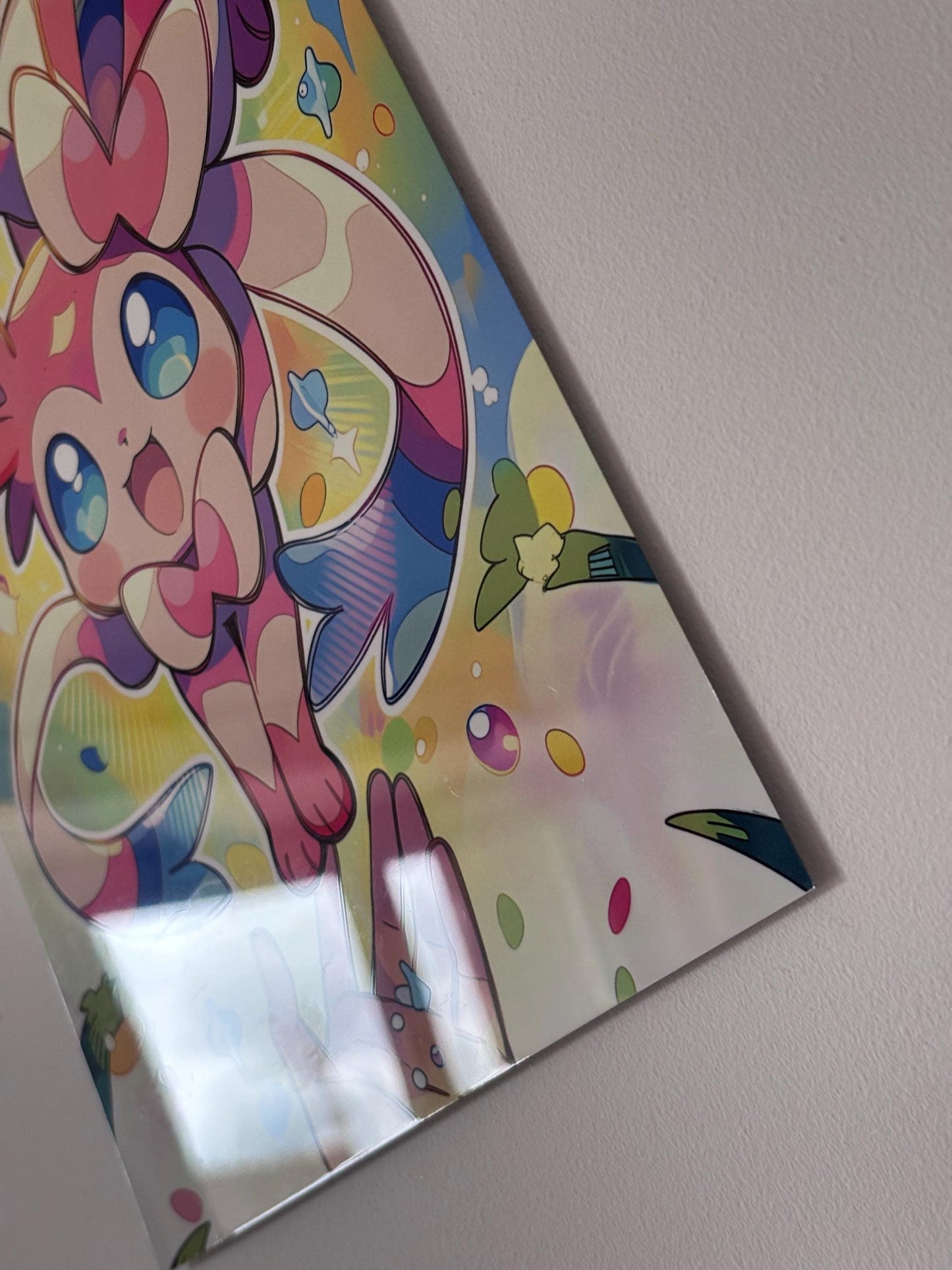 Poster Art Sylveon – Impression Kawaii Pastel | Art Mural Métal Aluminium Durable