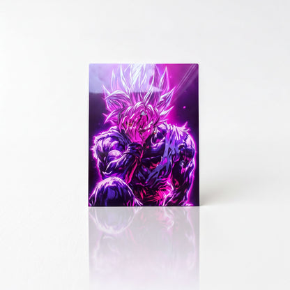 Poster Goku Black Rose – Poster Métal Anime Aluminium Haute Brillance | Art Super Saiyan Rose